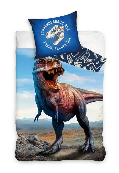 Dinosaur Excavation Bedding Set 140×200cm, 70×90 cm