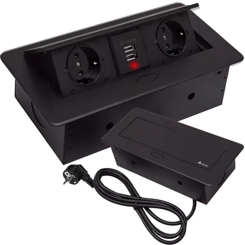 USB socket hidden in the table top - double Izoxis 21446