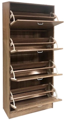 VELCO Pro Systems ΠΑΠΟΥΤΣΟΘΗΚΗ  ΜΕ ΤΕΣΣΕΡΙΣ ΠΟΡΤΕΣ-ΑΕΡΙΖΟΜΕΝΗ ΠΛΑΤΗ 63x24x150 εκ ΣΦΕΝΔΑΜΟΣ