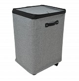 ΚΑΛΑΘΙ ΑΠΛΥΤΩΝ ΥΦΑΣΜΑΤΙΝΟ ΓΚΡΙ ANKOR 40x33x60εκ.ANKOR