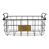 ΚΑΛΑΘΙ  ΜΕΤΑΛΛΙΚΟ ΣΕ ΜΑΥΡΟ ΜΑΤ ΧΡΩΜΑ ΜΕ ΞΥΛΙΝΗ ΔΙΑΚΟΣΜΗΣΗ 25,5x18,5x10,5εκ.ANKOR