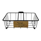 ΧΑΡΤΟΠΕΤΣΕΤΟΘΗΚΗ ΜΕΤΑΛΛΙΚΗ ΣΕ ΜΑΥΡΟ ΜΑΤ ΧΡΩΜΑ ΜΕ ΞΥΛΙΝΗ ΔΙΑΚΟΣΜΗΣΗ 18,5x18,5x5εκ.ANKOR