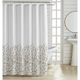 ΚΟΥΡΤΙΝΑ ΜΠΑΝΙΟΥ ΠΟΛΥΕΣΤΕΡΙΚΗ 180x180εκ 90gsm ΜΕ 12 ΚΡΙΚΟΥΣ ΛΟΥΛΟΥΔΑΤΟ ΣΧΕΔΙΟ ΣΕ ΓΗΙΝΟΥΣ ΤΟΝΟΥΣ ANKOR