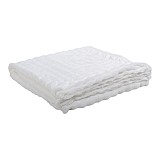 ΚΟΥΒΕΡΤΑ FLEECE ΜΕ ΒΕΛΟΥΔΙΝΗ ΥΦΗ ΣΕ ΑΣΠΡΟ ΧΡΩΜΑ 200x220εκ. ANKOR