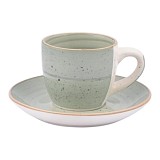 ΣΕΤ 6 ΦΛΙΤΖΑΝΙΑ ΚΑΦΕ STONEWARE 90ml ΣΕ MINT ΧΡΩΜΑ ANKOR