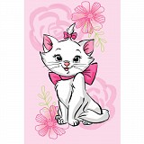 Disney Marie Pink Flower cat fleece blanket 100x150cm
