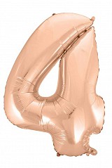 Number Rose Gold Number 4 Foil Balloon 92 cm