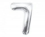 Number Silver, Silver Number 7 Foil Balloon 85 cm