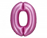 Number Satin Pink Pink Number 0 Foil Balloon 76 cm
