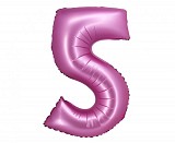 Number Satin Pink, Pink Number 5 Foil Balloon 76 cm