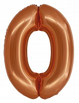Number Copper Copper Number 0 Foil Balloon 76 cm