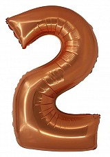 Number Copper Copper Number 2 Foil Balloon 76 cm