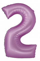 Number Lavender Mat Lavender Number 2 Foil Balloon 76 cm