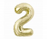 Number B&C Champagne Champagne colored number 2 foil balloon 85 cm