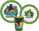 Minecraft dinner set, micro plastic set, cup 260 ml