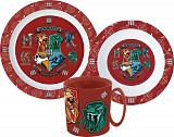 Harry Potter dinner set, micro plastic set with mug 350 ml