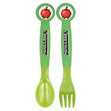 Minecraft Apple Plastic Cutlery Set - 2 Pieces