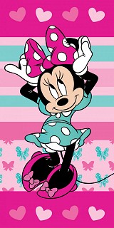 Disney Minnie  Hearts bath towel, beach towel 70x140cm