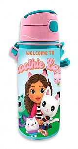 Gabby's Dollhouse Smoothie Land aluminum bottle with hook 600 ml