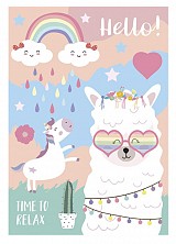 Llama Time to Relax A4 Elastic Folder