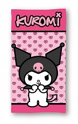 Hello Kitty Kuromi Pink bath towel, beach towel 70x140cm (Fast Dry)