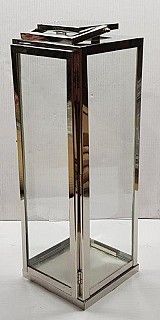 Φανάρι Μεταλλικό Ασημί 18x18x52εκ.
