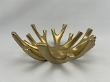 Κεραμική Χρυσή Φρουτιέρα  31.5x29.5x10.5cm