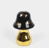 Μανιτάρι Διακοσμητικό Κεραμικό Χρυσό/Μαύρο 19cm