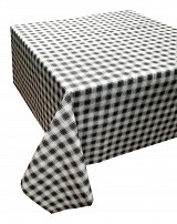 Τραπεζομάντηλο ΚΟΜΒΟΣ Καρό Polycotton Design-1 Grey 140x220