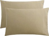Ζεύγος Μαξιλαροθήκες Le Blanc Μονόχρωμες Beige 50Χ70