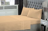 Σετ Σεντόνια LeBlanc Μονόχρωμα με Φυτίλι Polycotton 50/50 TC144 Sand Υπέρδιπλα 240x270