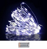 100 λαμπάκια led copper μπαταρίας λευκό ψυχρό σε σειρά σταθερά ip20 10,3m Xmasfest 1133506