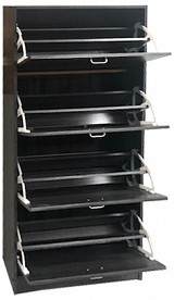 VELCO Pro Systems ΠΑΠΟΥΤΣΟΘΗΚΗ ΜΕ ΤΕΣΣΕΡΙΣ ΠΟΡΤΕΣ -ΑΕΡΙΖΟΜΕΝΗ ΠΛΑΤΗ 63x24x150 εκ  ΓΚΡΙ ΟΞΙΑ