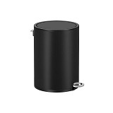 SONGMICS Bathroom Bin, 3 Litre Toilet Pedal Bin, Cosmetic Bin with ABS Lid and Plastic Inner Bucket, Steel LTB011B01