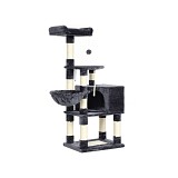 FEANDREA Stable Cat Tree, Play Tower 138 cm, Smoky Grey PCT060G01