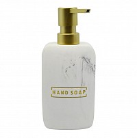 DISPENSER ΠΟΛΥΕΣΤΕΡΙΚΟ ΑΣΠΡΟ ΜΑΡΜΑΡΟ ΜΕ ΧΡΥΣΟ 7,8x6x18,3εκ.ANKOR