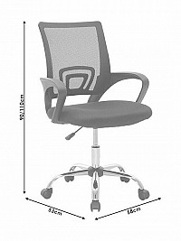 Καρέκλα Γραφείου με Μπράτσα Berto Μαύρη Pakoworld