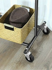 Songmics Κρεμάστρα Ρούχων Δαπέδου Heavy Duty Τροχήλατη, με Επεκτεινόμενη Ράγα και Κάτω Ράφι 132 x 45 x 160cm - HSR13BKV1, Μαύρη
