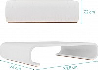 Navaris Wood Επιτραπέζια Βάση Οθόνης Λευκή