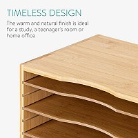 Navaris Δίσκος Εγγράφων με 5 Ράφια Καφέ 33x26x24.5εκ. 54271.2