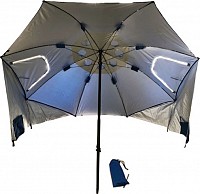 ΟΜΠΡΕΛΑ-ΣΚΗΝΗ ΠΑΡΑΛΙΑΣ ΜΠΛΕ 2,35m ΜΕΤΑΛΛΙΚΗ