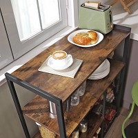 VASAGLE Ραφιέρα Κουζίνας Baker’s Rack – Kitchen Island με Καλάθια & Γάντζους, Industrial Style, Rustic Brown KKS96X