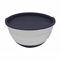 ΜΠΟΛ INOX ΜΕ ΜΑΥΡΟ ΚΑΠΑΚΙ ΚΑΙ ΒΑΣΗ ΣΙΛΙΚΟΝΗΣ 1,4lt ANKOR