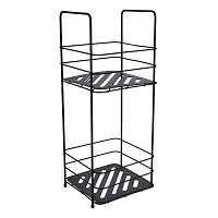 ΡΑΦΙΕΡΑ ΜΠΑΝΙΟΥ ΔΙΠΛΗ ΜΕΤΑΛΛΙΚΗ ΣΕ ΜΑΥΡΟ ΧΡΩΜΑ 16,5x15,5x40εκ. ANKOR