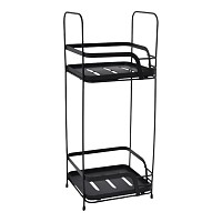 ΡΑΦΙΕΡΑ ΜΠΑΝΙΟΥ ΔΙΠΛΗ ΜΕΤΑΛΛΙΚΗ ΣΕ ΜΑΥΡΟ ΧΡΩΜΑ 16x15,5x40εκ. ANKOR