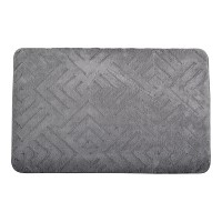 ΠΑΤΑΚΙ ΜΠΑΝΙΟΥ MEMORY FOAM ΣΕ ΓΚΡΙ ΧΡΩΜΑ ΜΕ PVC ΠΛΑΤΗ 50x80εκ.ANKOR