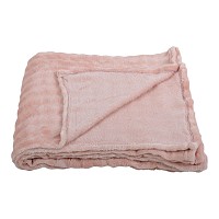ΚΟΥΒΕΡΤΑ FLEECE ΜΕ ΒΕΛΟΥΔΙΝΗ ΥΦΗ ΣΕ ΡΟΖ ΧΡΩΜΑ 150x200εκ. ANKOR 846030