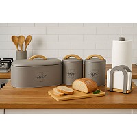 ΒΑΖΟ ΜΕΤΑΛΛΙΚΟ TAUPE ΜΕ ΞΥΛΙΝΗ ΛΑΒΗ Coffee 11x11x15εκ.ANKOR  846771