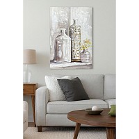 ΠΙΝΑΚΑΣ ΕΛΑΙΟΓΡΑΦΙΑ ΣΕ ΤΥΠΩΜΕΝΟ ΚΑΜΒΑ ΜΕ ΣΧΕΔΙΟ ΒΑΖΑ ΚΑΙ ΧΡΥΣΕΣ ΛΕΠΤΟΜΕΡΕΙΕΣ 60x90εκ. ANKOR 849277