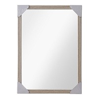 ANKOR Καθρέφτης Τοίχου 50x70εκ. Μπεζ-Γκρι με Πλαστικό Πλαίσιο & Ανάγλυφη Υφή  Κομψός & Μοντέρνος  3517-5070